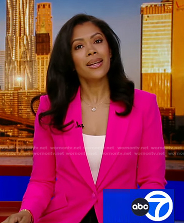 WornOnTV: Shirleen’s pink blazer on Good Morning America | Shirleen ...