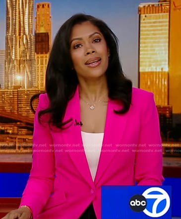 Shirleen’s pink blazer on Good Morning America