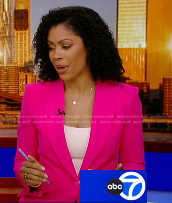 WornOnTV: Shirleen’s pink blazer on Good Morning America | Shirleen ...