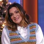 Shoshana Bean’s fair isle sweater vest on Good Morning America