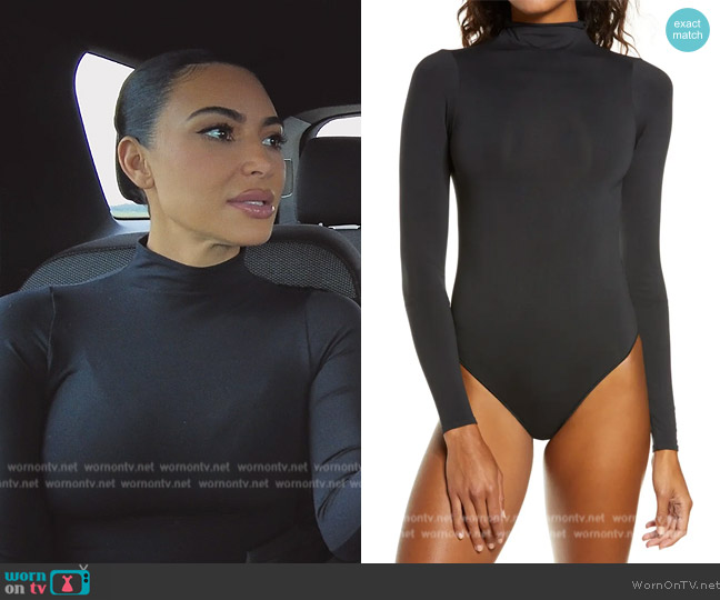 WornOnTV: Kim's black mesh bodysuit on The Kardashians