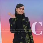 Sofia Carson's leaf embroidered jacket coat on Today