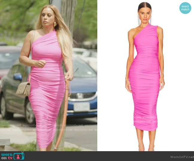 Solace London Amaya Midi Dress worn by Robyn Dixon on The Real Housewives of Potomac