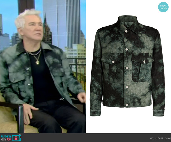 Song for the Mute Gradient Print Collared Jacket worn by Baz Luhrmann on Live with Kelly and Mark