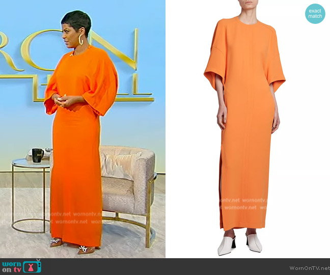 Stella McCartney Cape Maxi Dress worn by Tamron Hall on Tamron Hall Show