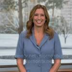 Stephanie Abrams’ blue button down dress on CBS Mornings