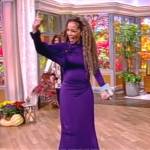 Sunny’s purple ring cutout dress on The View