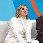 Jenna’s white textured ribbed sweater dress on Today