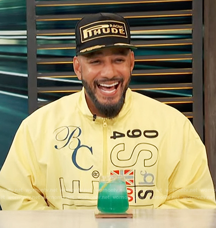 Swizz Beatz's yellow printed sweater by Access Hollywood on Access Hollywood