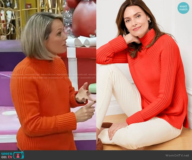 Talbots Ribbed Mockneck Sweater worn by Dylan Dreyer on Today