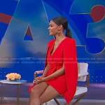 Tamica Lee’s red cape dress on Good Morning America