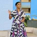 Tamron’s printed shirtdress on Tamron Hall Show