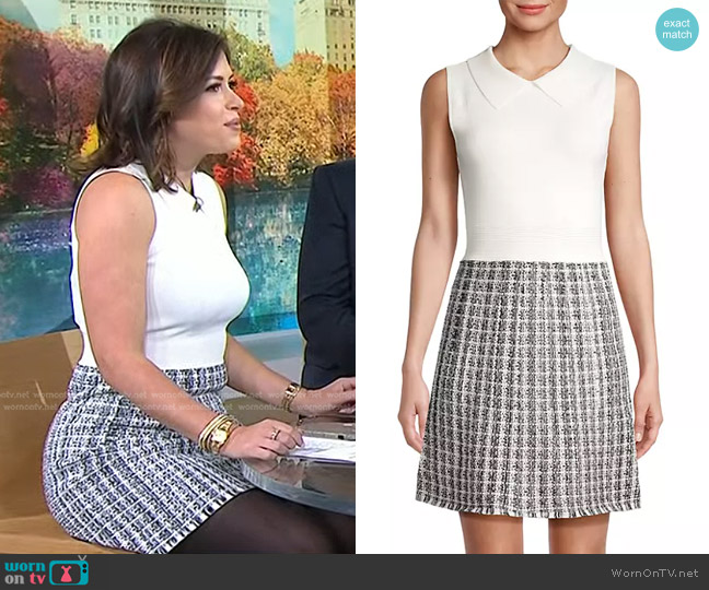 Ted Baker Diveena Mixed-Media Minidress worn by Chloe Melas on Today