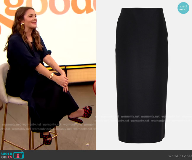 The Row Colt wool and mohair maxi skirt worn by Drew Barrymore on The Drew Barrymore Show