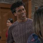 TJ’s cable knit sweater on General Hospital