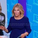 Tory’s blue gathered waist dress on Good Morning America