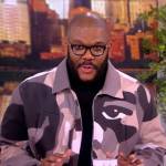 Tyler Perry’s camo print jacket on The View