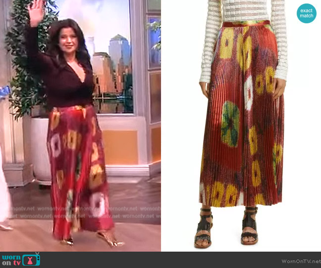 Ulla Johnson Rami Skirt worn by Ana Navarro on The View