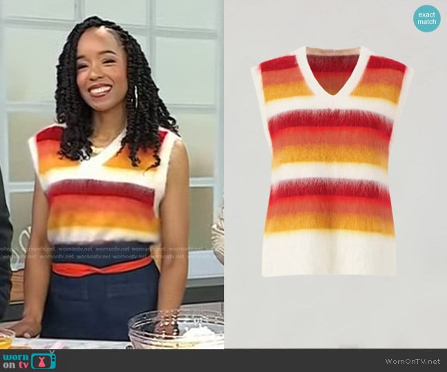 Uncle Studios The Mohair Vest worn by Maya-Camille Broussard on Today