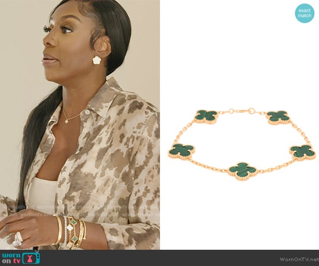 Van Cleef & Arpels Alhambra 5 Motifs Bracelet worn by Wendy Osefo on The Real Housewives of Potomac