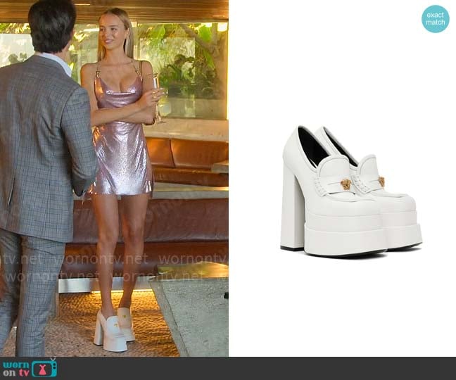 Versace Aevitas Platform Loafers worn by Marie-Lou on Selling Sunset