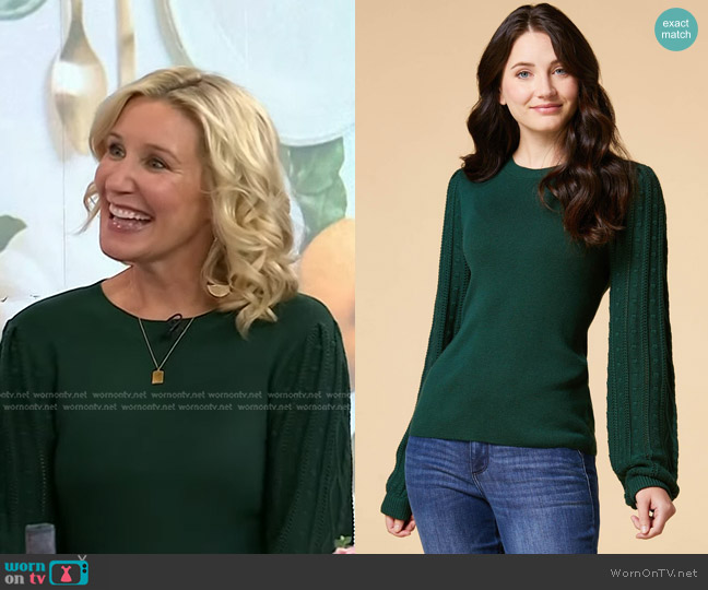 Versona Jade Into You Sweater worn by Jenny Marrs on Today