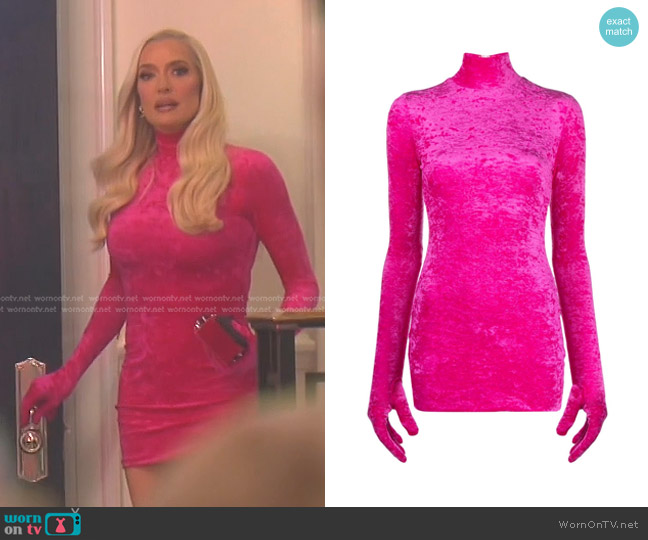 Vetements Velvet Minidress worn by Erika Jayne on The Real Housewives of Beverly Hills