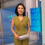 Vicky’s yellow tie waist jumpsuit on NBC News Daily