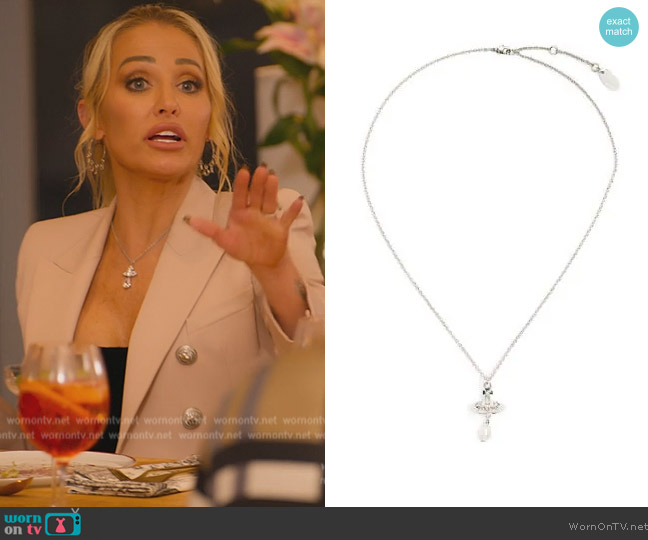 Vivienne Westwood Aleksa pendant necklace worn by Mary Fitzgerald on Selling Sunset