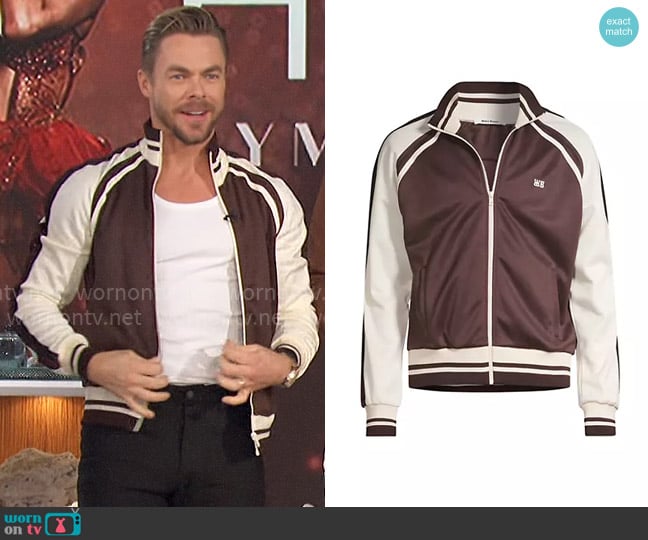 Wales Bonner Kola Track Jacket worn by Derek Hough on The Talk