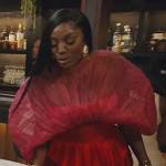 Wendy’s pink tulle ruffle top on The Real Housewives of Potomac