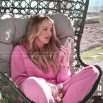 Whitney’s pink embroidered hoodie and sweatpants on The Real Housewives of Salt Lake City