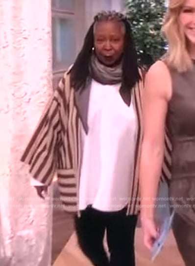 Whoopi’s striped jacket on The View