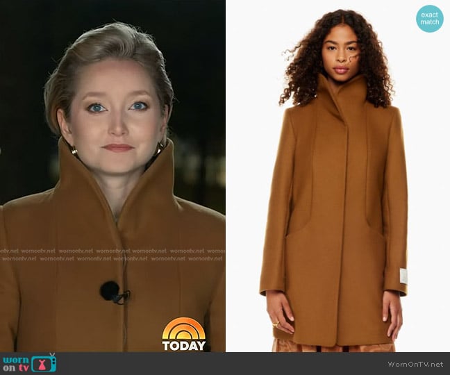 Wilfred The Cocoon Coat in Cigar worn by Dasha Burns on Today