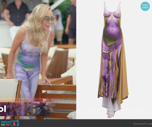 Y/Project x Jean Paul Gaultier Body Morph maxi dress worn by Marysol Patton (Marysol Patton) on The Real Housewives of Miami