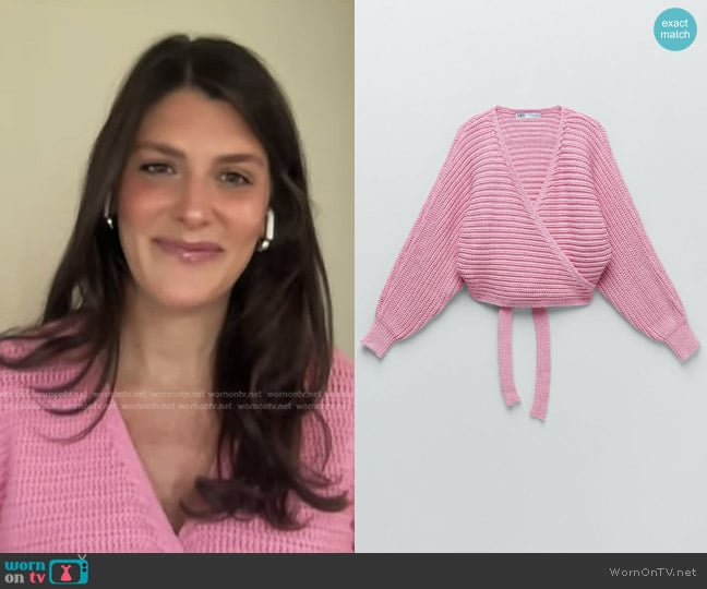 Zara Knit Wrap Top worn by Natalie Guss on NBC News Daily