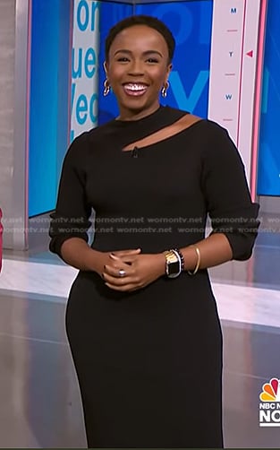 WornOnTV: Zinhle’s black cutout ribbed dress on NBC News Daily | Zinhle ...