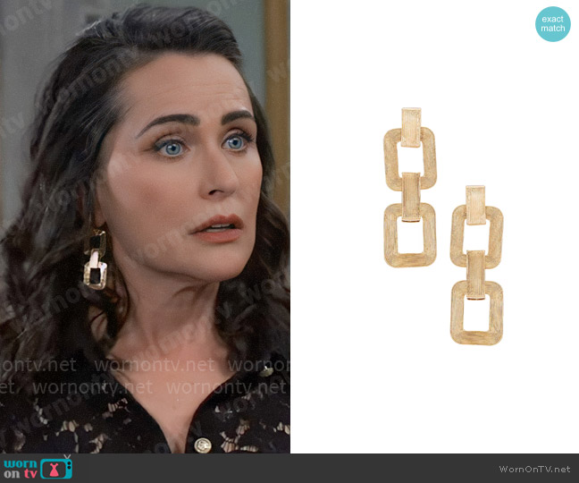 8 Other Reasons Ell Earrings worn by Lois Cerullo (Rena Sofer) on General Hospital