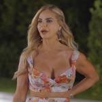 Alexia’s floral print ruffle crop top and skirt on The Real Housewives of Miami