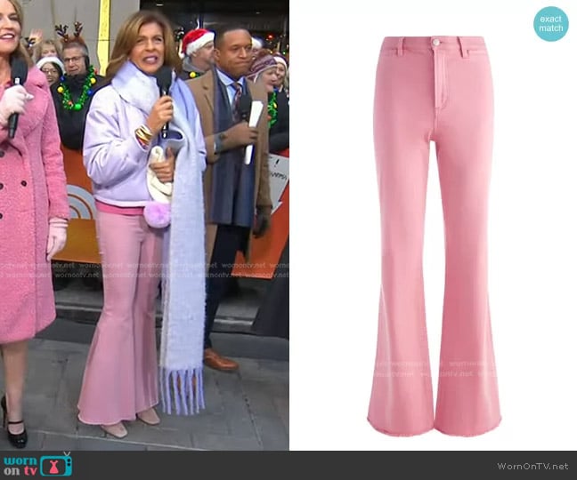 Anthropologie Recycled Two-Tone Scarf in Lavender worn by Hoda Kotb on Today