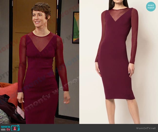 Altuzarra Masako Knit Dress worn by Sarah Horton (Linsey Godfrey) on Days of our Lives