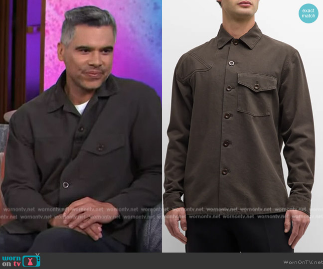 Burberry Twill Shirt with Embroidered Patches worn by Cash Warren on The Kelly Clarkson Show