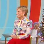 Barbara Corcoran’s face print blouse on Good Morning America