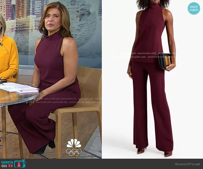 WornOnTV: Hoda’s burgundy sleeveless top and pants on Today | Hoda Kotb ...