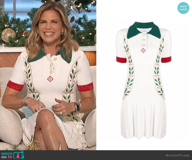 Casablanca Laurel Dress worn by Natalie Morales on The Talk