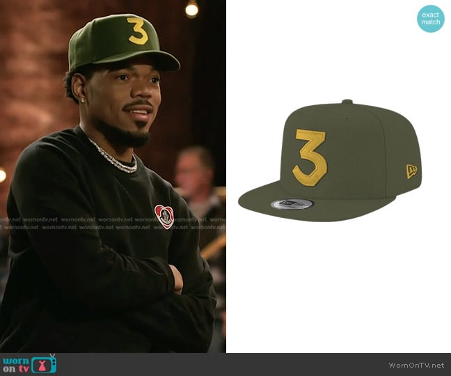 Chance the Rapper Chance 3 New Era Baseball Cap in Green/Canary Yellow worn by Chance the Rapper on The Voice