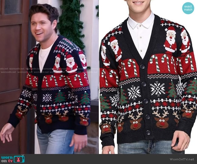 Daisys Boutique at Amazon Holiday Sweater Cardigan worn by Niall Horan on The Voice