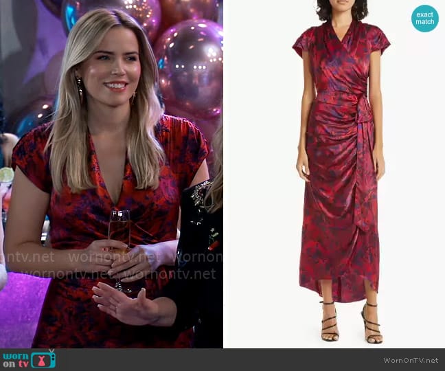 Cinq a Sept Gail Dress worn by Sasha Gilmore (Sofia Mattsson) on General Hospital