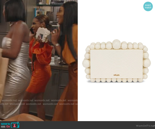 Cult Gaia Eos Clutch worn by Candiace Dillard Bassett on The Real Housewives of Potomac