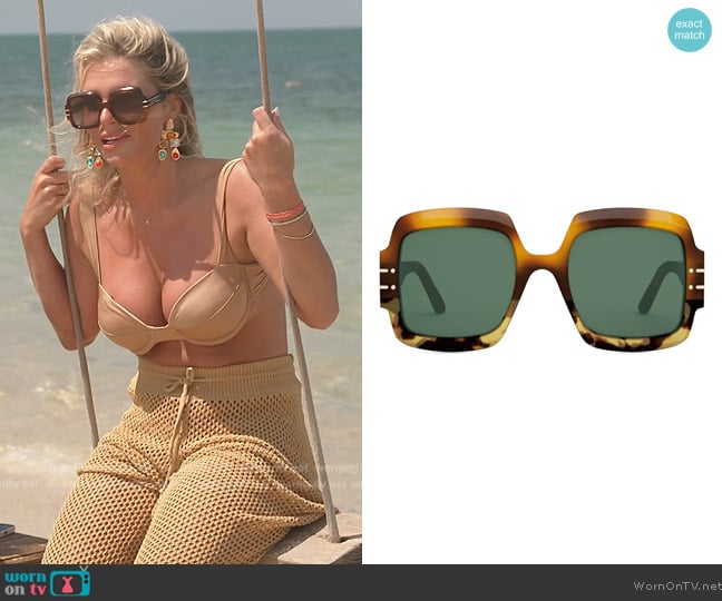 Dior DiorSignature S1U 55mm Square Sunglasses worn by Madison LeCroy on Southern Charm